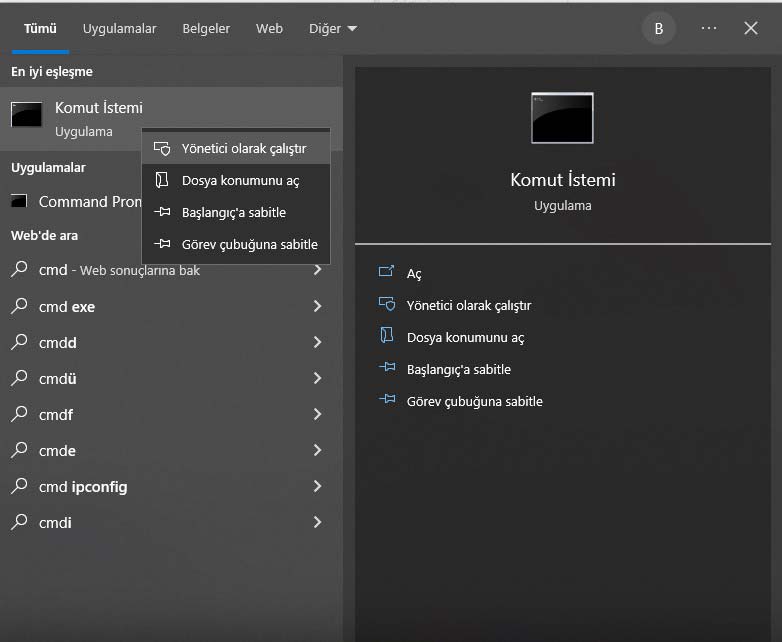 Windows 10 Etkinleştirme Hatası Nasıl Düzeltilir (Hata Kodu 0x800705b4) Cmd Yönetici Olarak Çalıştırma