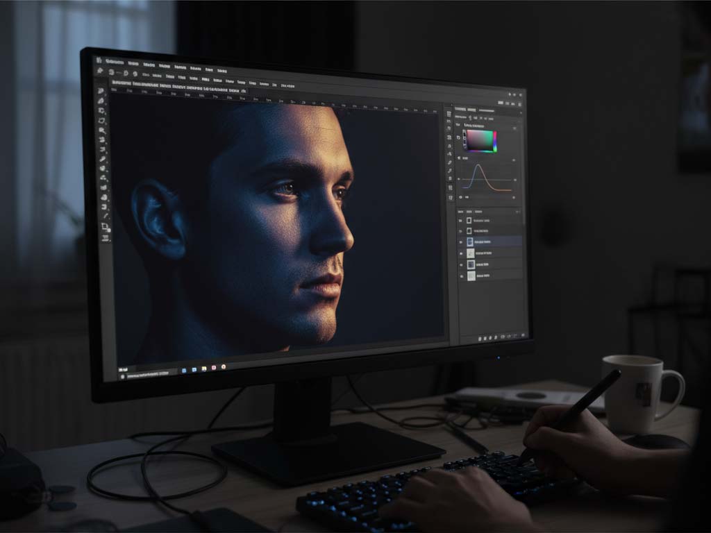 Adobe Photoshop Retouch Monitör Görüntüsü